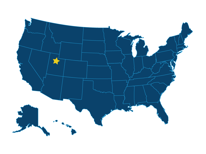 Map showing where Salt Lake City is